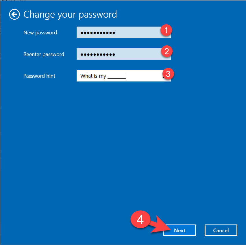 windows 10 lock screen no password box
