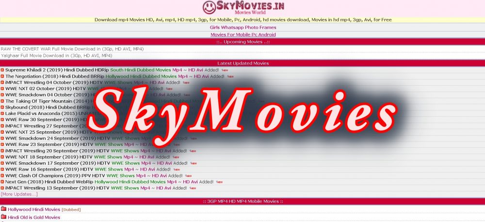 Skymovies: Download Bollywood, South Indian Hindi Dubbed HD Movies