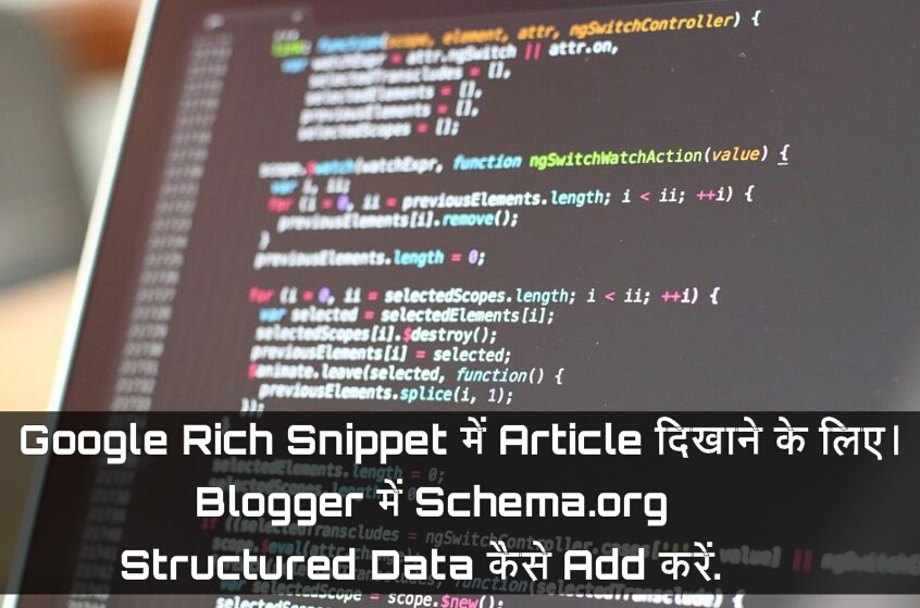 How to add Schema Org Data Structure in Blogger Blog