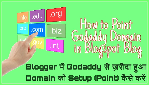 Blogger me custom domain kaise setup kare How to point Godaddy domain in Blogspot
